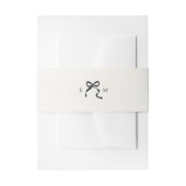 Elegantes Minimal Bow Wedding Monogram Einladungsbanderole (Vorderseite Beispiel)