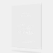 Elegantes Minimal Brautparty Akryllisches Begrüßun Acrylschild (Winkel)