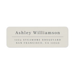 Elegantes Minimal Chic Graue Rücksendeadresse-Labe