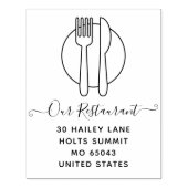 Elegantes Minimal Class Restaurant Beruflich Gummistempel (Prägung)