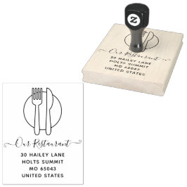 Elegantes Minimal Class Restaurant Beruflich Gummistempel