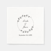 Elegantes Minimal Custom Rustic Leaf Wedding Paper Serviette (Vorderseite)