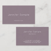 Elegantes Minimal Design Modernes Schlicht Luxus T Visitenkarte (Vorne/Hinten)