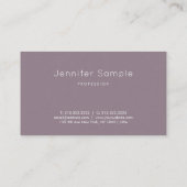 Elegantes Minimal Design Modernes Schlicht Luxus T Visitenkarte (Rückseite)