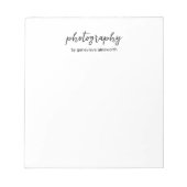 Elegantes Minimal Einfach Modernes Business Notizblock (Vorderseite)