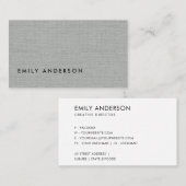 ELEGANTES MINIMAL EINFACHES LICHT-GRAD-TEXTURE VISITENKARTE (Vorne/Hinten)