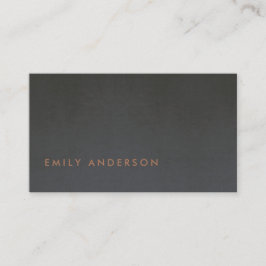 ELEGANTES MINIMAL EINFACHES STAHL, SCHWARZFOLIE VISITENKARTE