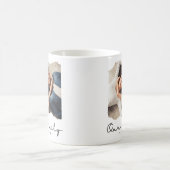 Elegantes Minimal Family Foto Kaffeetasse (Mittel)
