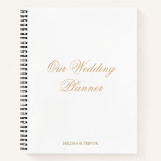 Elegantes Minimal formales Skript Unser Hochzeitsp Notizblock