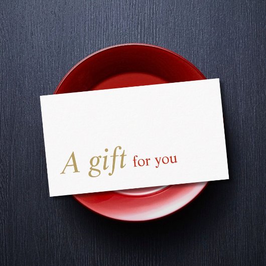 Elegantes Minimal-Geschenkgutschein Rabattkarte