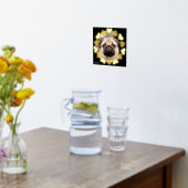 Elegantes Minimal Heart Foto Name Foliendrucke (Ablage(Küche))