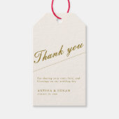 Elegantes Minimal-Hochzeits-Dankeschön-Tag Geschenkanhänger (Vorderseite)