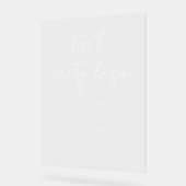 Elegantes Minimal Kalligraphie Begrüßungszeichen Acrylschild (Winkel)