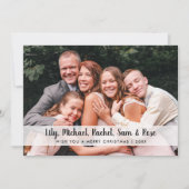 Elegantes Minimal Merina Custom Foto Feiertagskarte (Vorderseite)