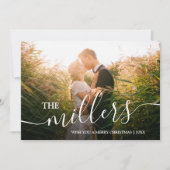 Elegantes Minimal Merina Custom Foto Feiertagskarte (Vorderseite)