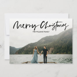 Elegantes Minimal MERRY CHRISTMAS Foto Save The Date