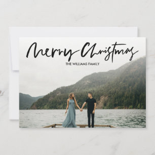 Elegantes Minimal MERRY CHRISTMAS Foto Save The Date