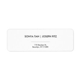Elegantes Minimal Modern Wedding Return Label
