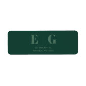Elegantes Minimal Modern Wedding Return Label (Vorne)