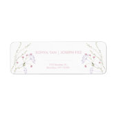 Elegantes Minimal Modern Wedding Return Label (Vorne)