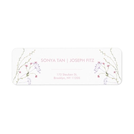 Elegantes Minimal Modern Wedding Return Label (Vorne)