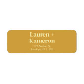 Elegantes Minimal Modern Wedding Return Label (Vorne)
