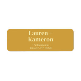 Elegantes Minimal Modern Wedding Return Label