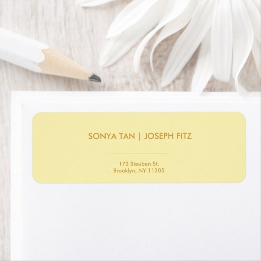 Elegantes Minimal Modern Wedding Return Label (Insitu)