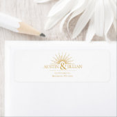 Elegantes Minimal Modern Wedding Return Label (Insitu)