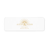 Elegantes Minimal Modern Wedding Return Label (Vorne)