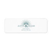 Elegantes Minimal Modern Wedding Return Label (Vorne)