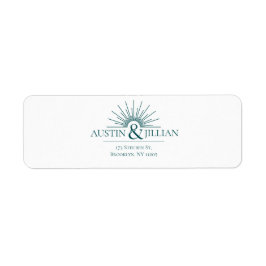 Elegantes Minimal Modern Wedding Return Label