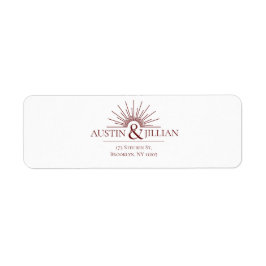 Elegantes Minimal Modern Wedding Return Label