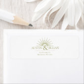Elegantes Minimal Modern Wedding Return Label (Insitu)