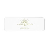Elegantes Minimal Modern Wedding Return Label (Vorne)