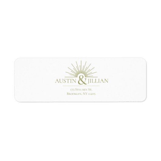Elegantes Minimal Modern Wedding Return Label (Vorne)