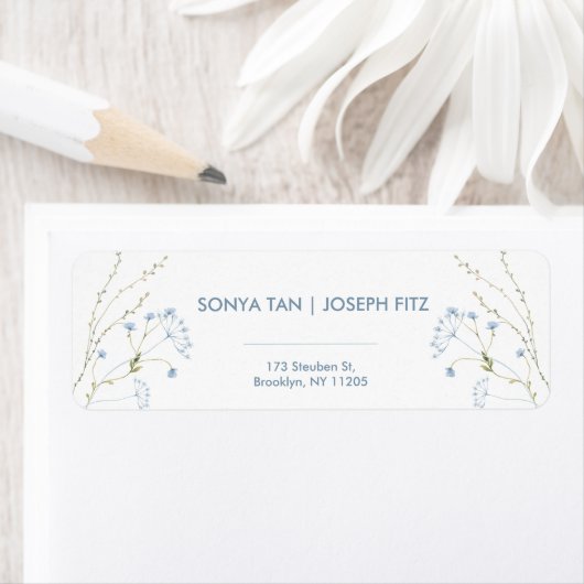 Elegantes Minimal Modern Wedding Return Label (Insitu)