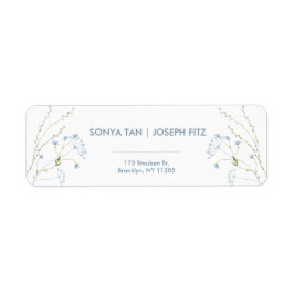 Elegantes Minimal Modern Wedding Return Label