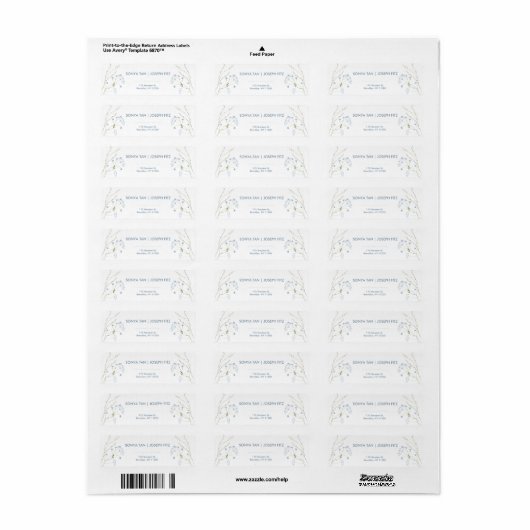 Elegantes Minimal Modern Wedding Return Label (Vorne)