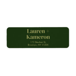 Elegantes Minimal Modern Wedding Return Label