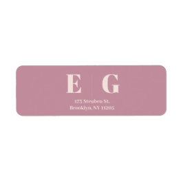 Elegantes Minimal Modern Wedding Return Label