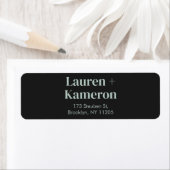 Elegantes Minimal Modern Wedding Return Label (Insitu)