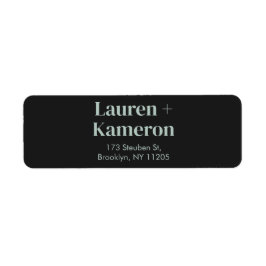 Elegantes Minimal Modern Wedding Return Label