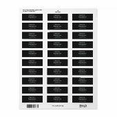 Elegantes Minimal Modern Wedding Return Label (Vorne)