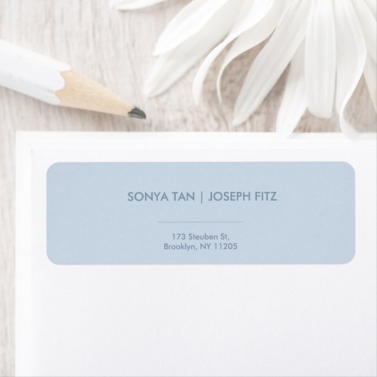 Elegantes Minimal Modern Wedding Return Label (Insitu)