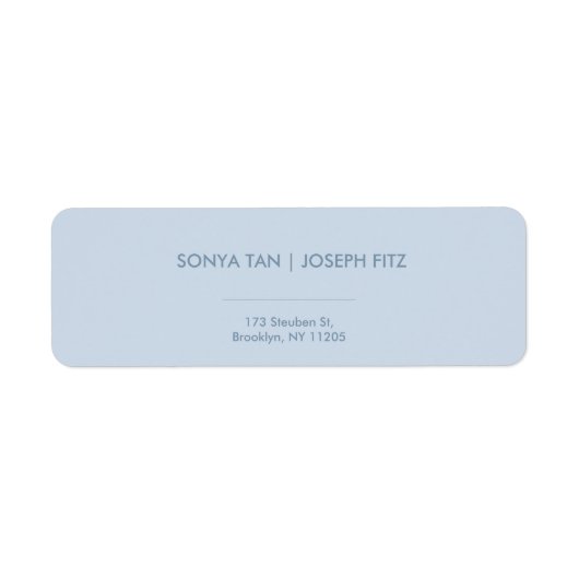 Elegantes Minimal Modern Wedding Return Label (Vorne)