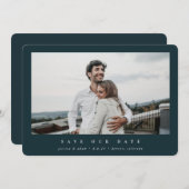 Elegantes Minimal Modernes Single Fotograf Save The Date (Vorne/Hinten)