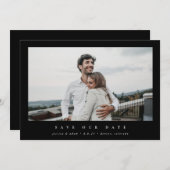 Elegantes Minimal Modernes Single Fotograf Save The Date (Vorne/Hinten)