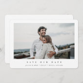 Elegantes Minimal Modernes Single Fotograf Save The Date (Vorne/Hinten)