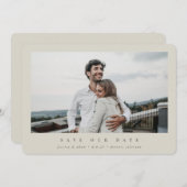 Elegantes Minimal Modernes Single Fotograf Save The Date (Vorne/Hinten)